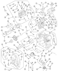 Engine Assembly Diagram and Parts List for LT2180 13A254G710-13A254G712 Cub Cadet Lawn Tractor